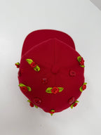 Gorra Rainbow Roja — Rainbow Factory, vista cenital de las rosas