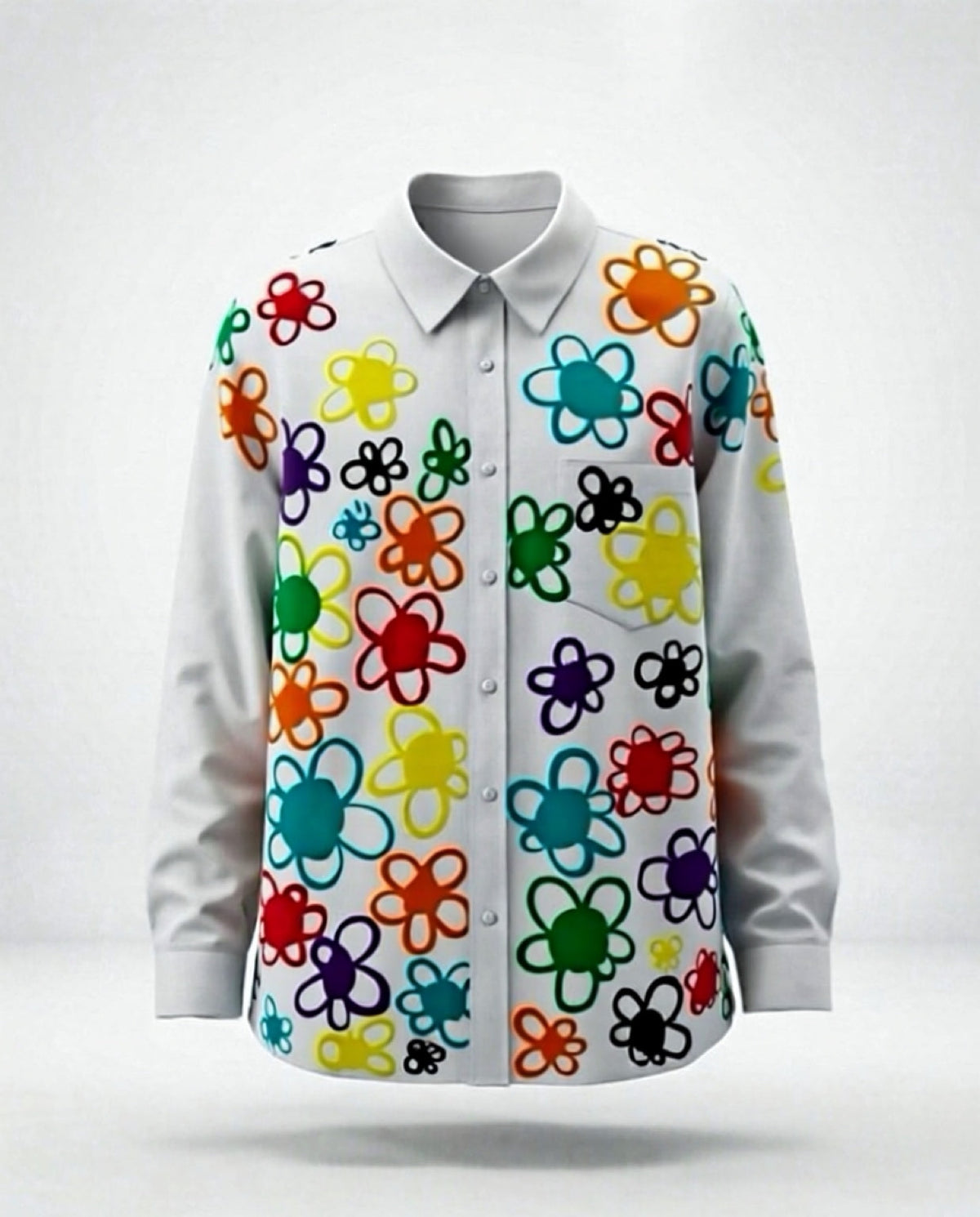 Camisa Flower Power — Rainbow Factory